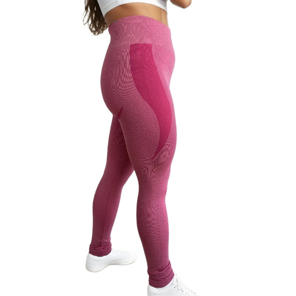 Red Berry | Marbled Leggings with a Smiley Face Design |