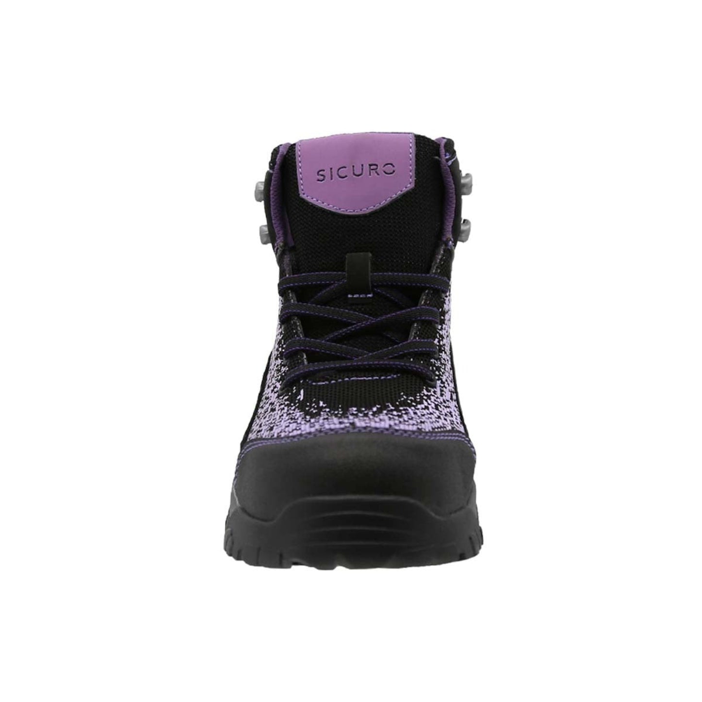 Sicuro | Black-Lila Leather Work Boot
