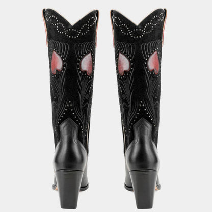 Dante | Women's Western Boots | Fiore Black Suede