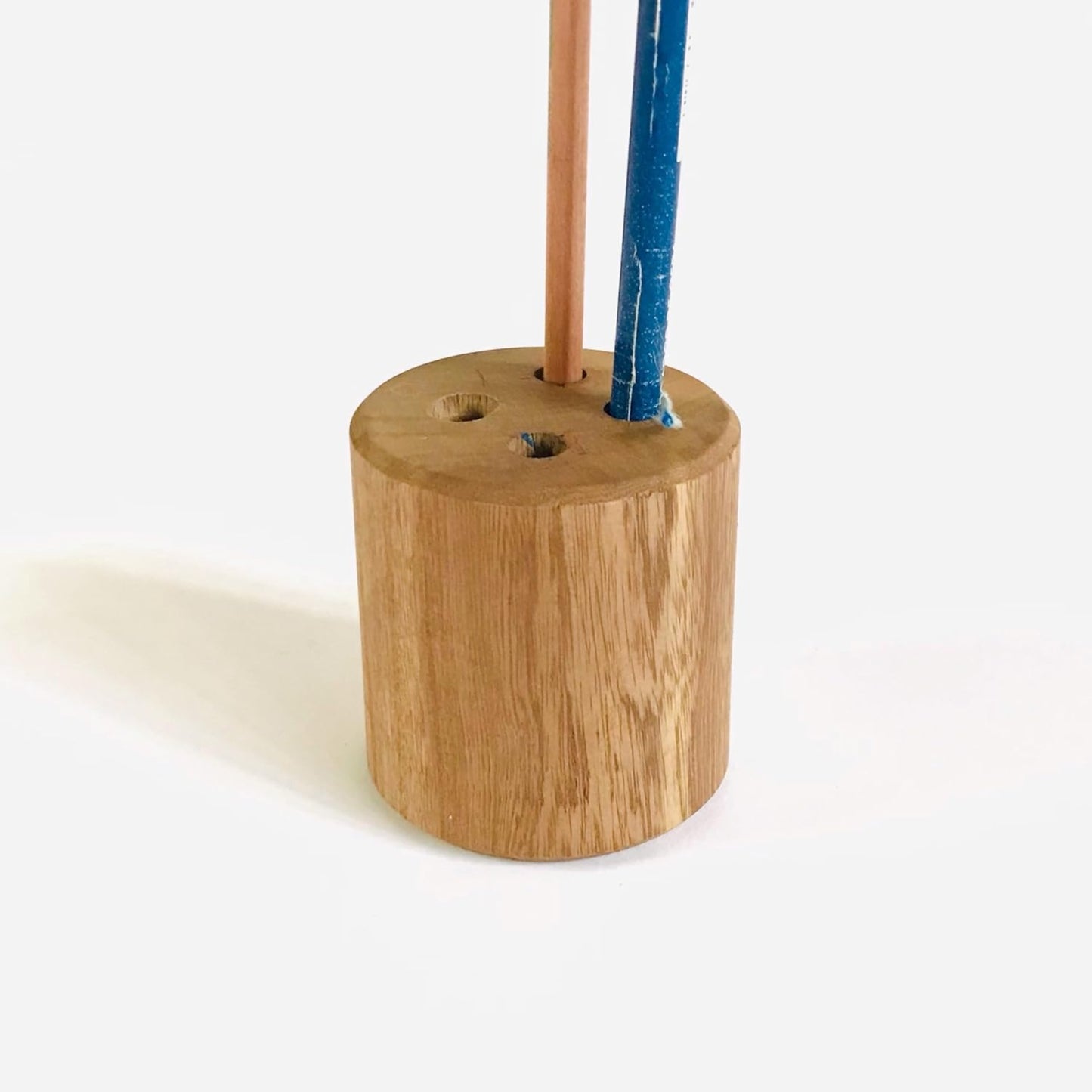 Brossard | Desk Pencil Holder, 4 Holes | Natural