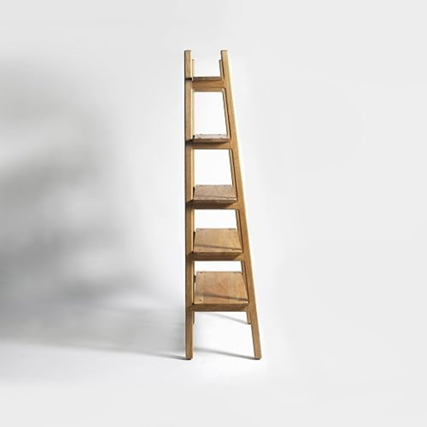 Brossard | Ladder-Style Bookshelf, 5 Shelves | Rosamorada Wood