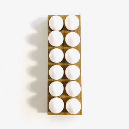 Brossard | Wooden Egg Tray 12 Holes | Natural