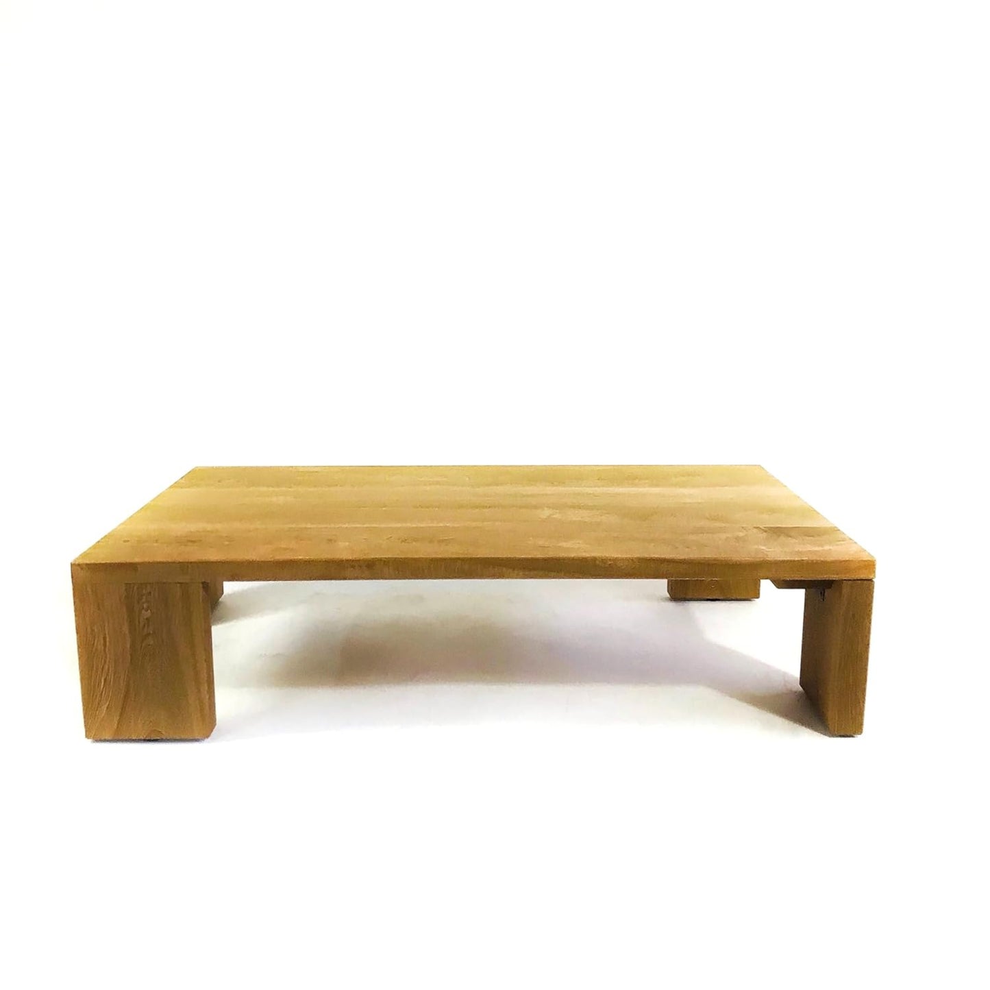Brossard | Rectangular Coffee Table with Slab Legs | Natural Finish