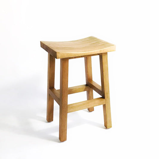 Brossard | High Stool with Curved Seat | Natural