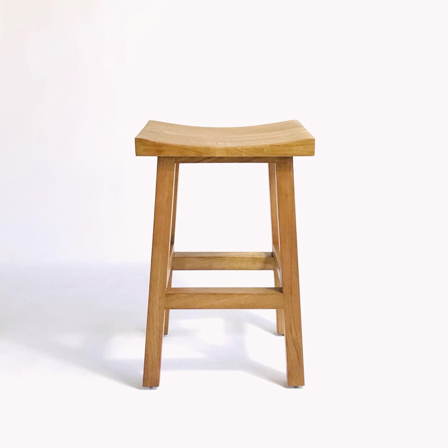 Brossard | High Stool with Curved Seat | Natural