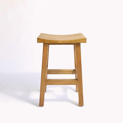 Brossard | High Stool with Curved Seat | Natural