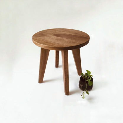 Brossard | Round Side Table with Angled Legs | Natural