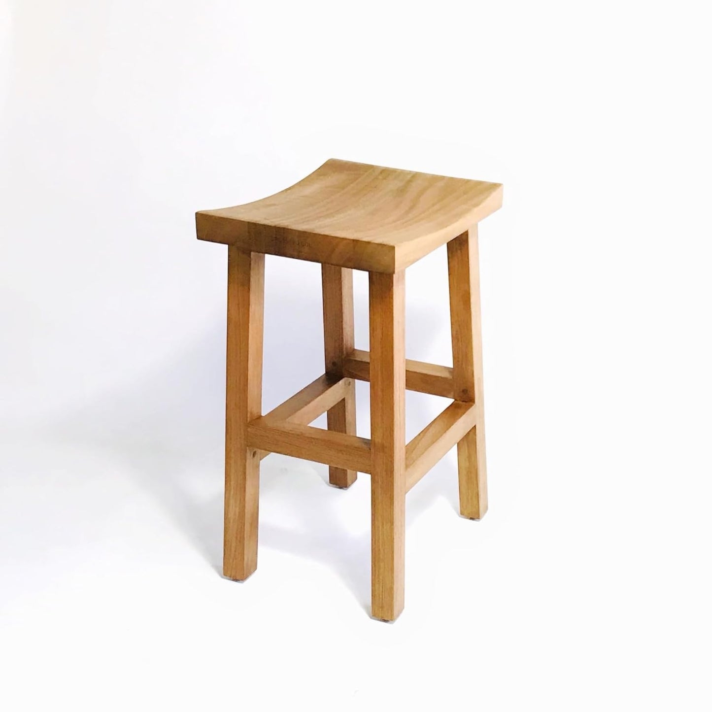 Brossard | High Stool with Curved Seat | Natural