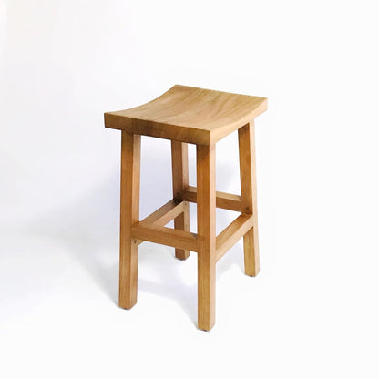 Brossard | High Stool with Curved Seat | Natural