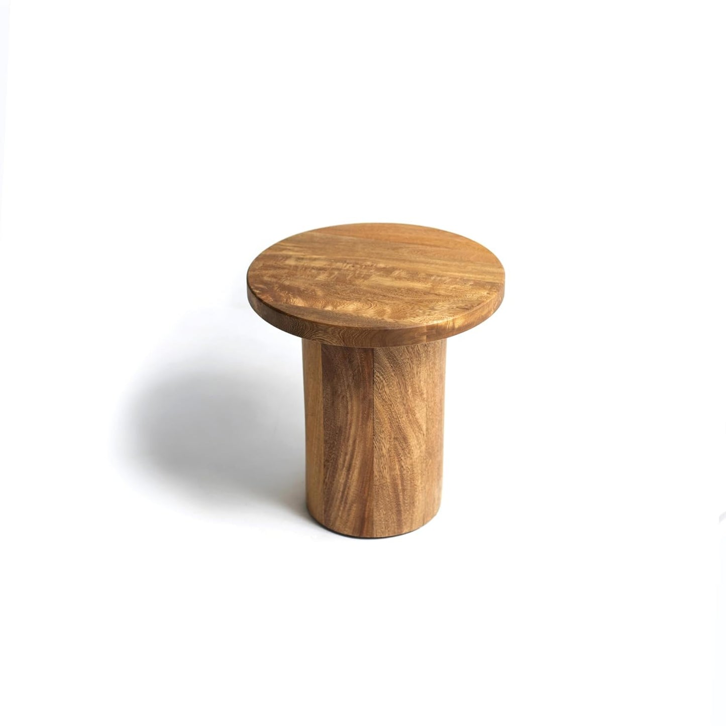 Brossard | Round Side Table with Cylindrical Base | Natural