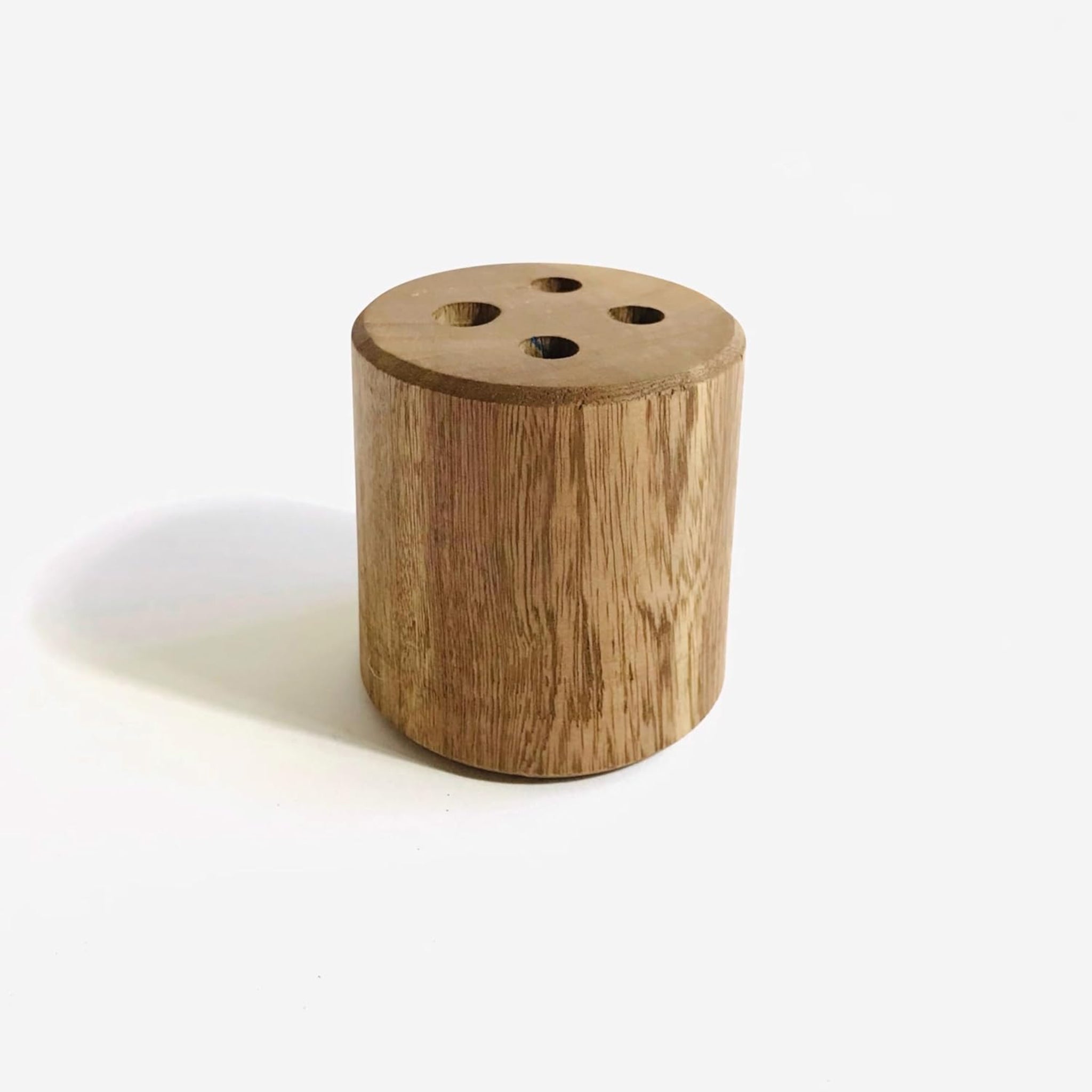 Brossard | Desk Pencil Holder, 4 Holes | Natural
