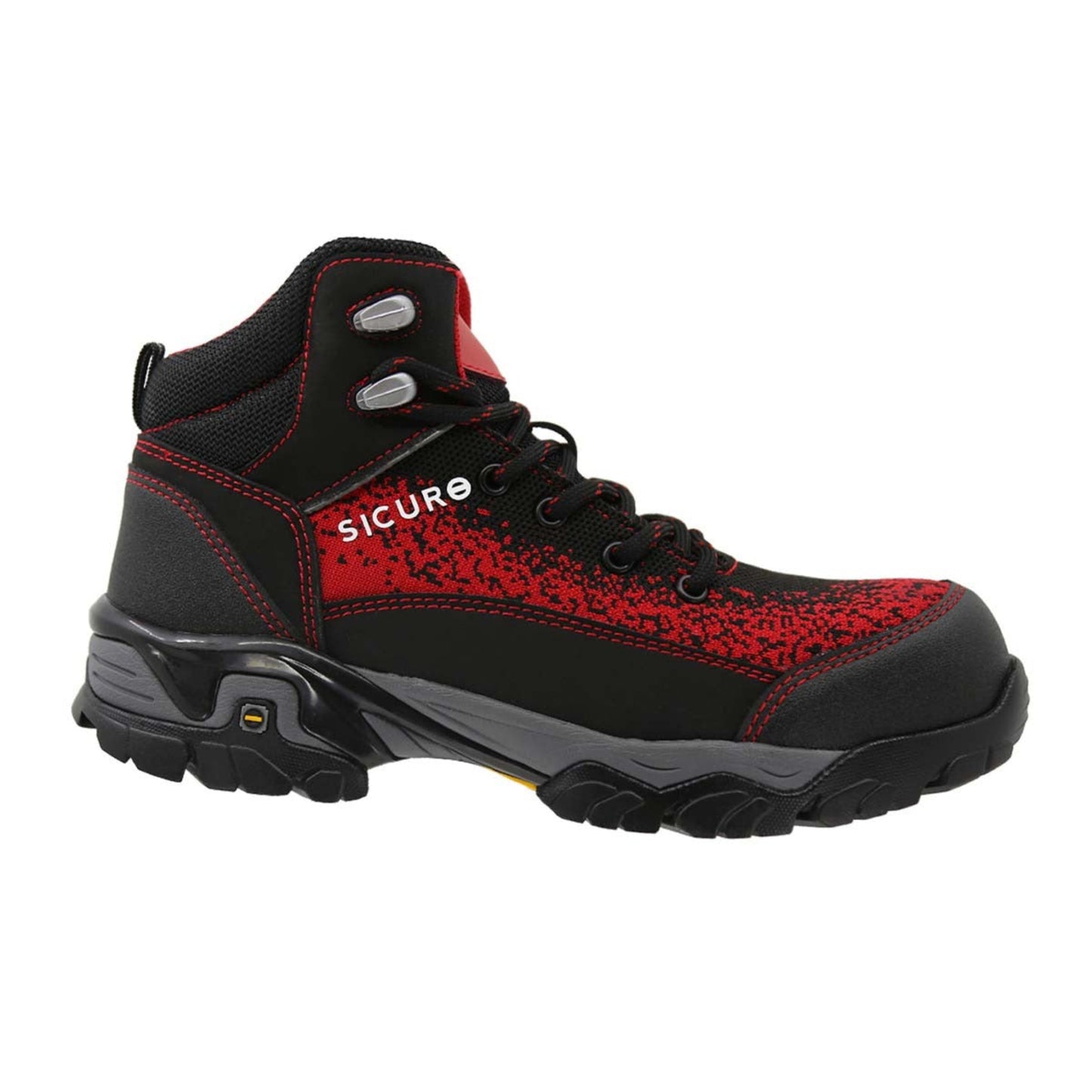 Sicuro | Black-Red Leather Work Boot