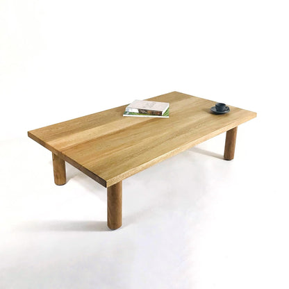 Brossard | Rectangular Coffee Table with Round Legs | Natural