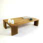Brossard | Rectangular Coffee Table with Slab Legs | Natural Finish