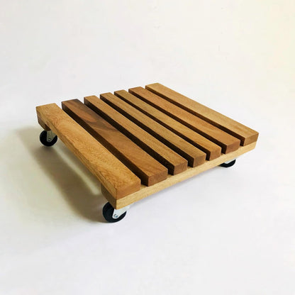 Brossard | Rolling Plant Stand | Natural Finish