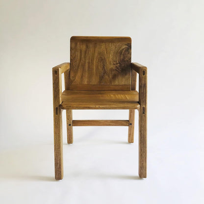 Brossard | Wooden Chair – Model BR1 with Armrests | Natural Finish
