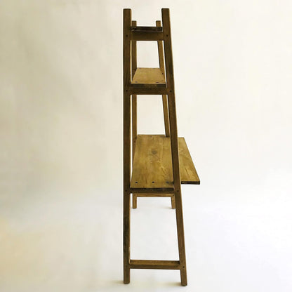 Brossard | Desk with Bookshelf, 3 Shelves | Natural