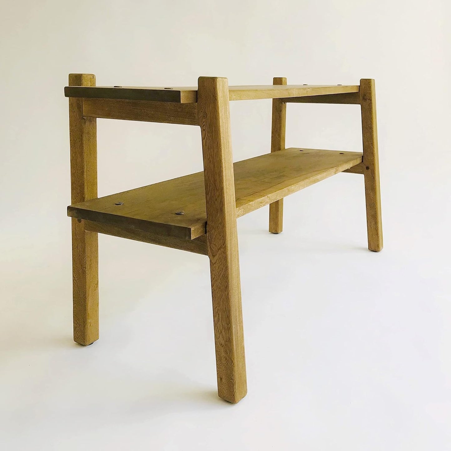 Brossard | Low TV Stand / Bookshelf with 2 Shelves | Natural