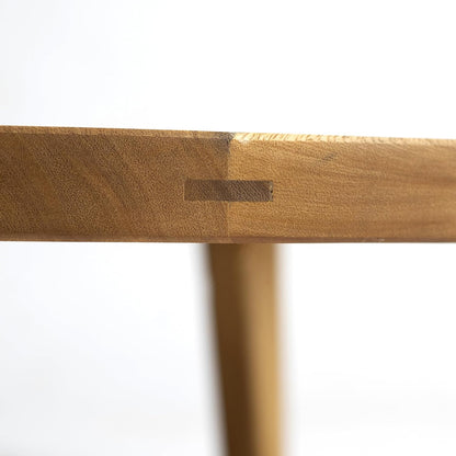 Brossard | Low Round Coffee Table with Angled Legs | Natural