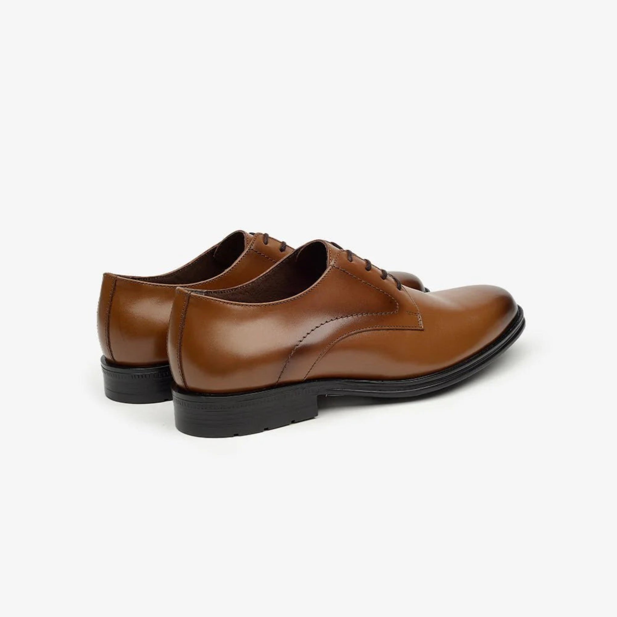 Aretina | Napoleon | Men's Plain Toe Derby Shoe | Honey Napa Leather