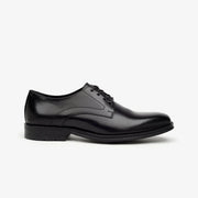 Aretina | Napoleon | Men's Plain Toe Derby Shoes | Black Napa Leather
