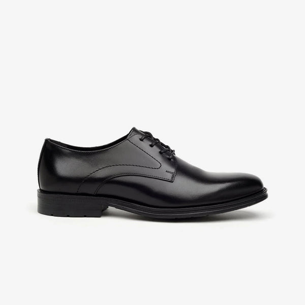 Aretina | Napoleon | Men's Plain Toe Derby Shoes | Black Napa Leather