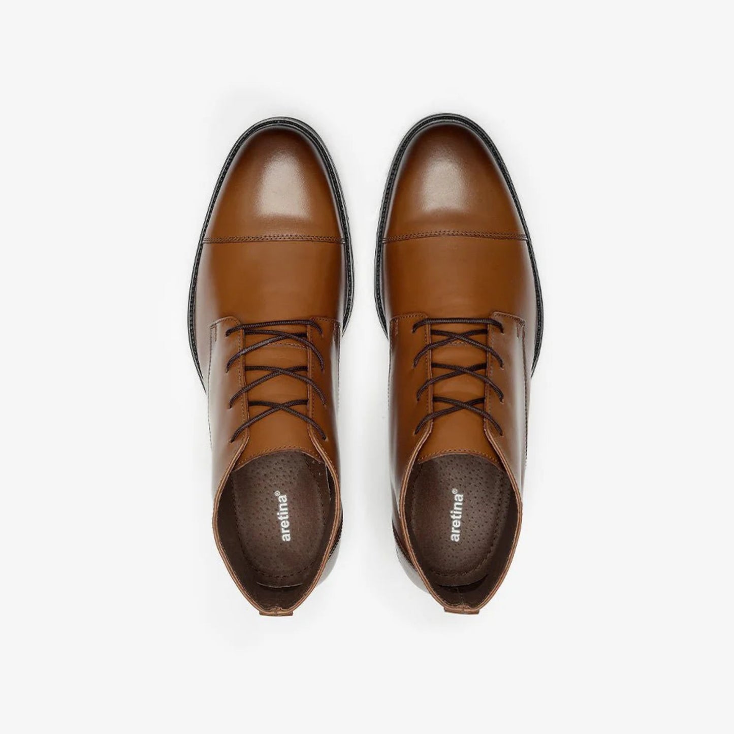 Aretina | Napoleon | Men's Plain Toe Derby Shoe in Honey Napa Leather