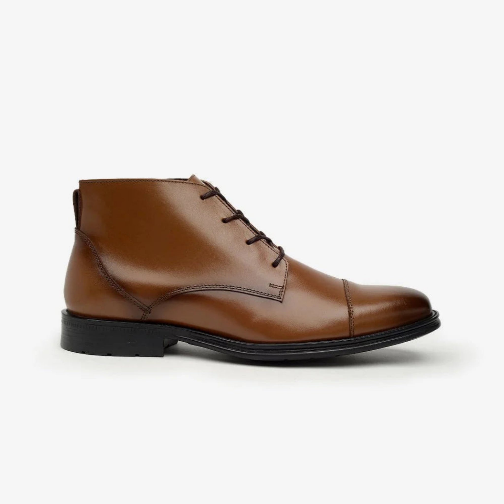 Aretina | Napoleon | Men's Cap Toe Ankle Boots | Honey Nappa Leather