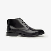 Aretina | Napoleon | Men's Cap Toe Ankle Boots | Black Nappa Leather
