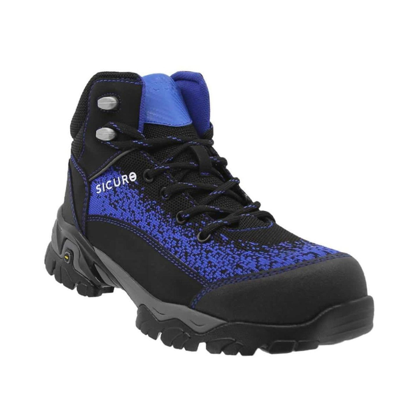 Sicuro | Black-Blue Leather Work Boot