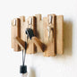 Brossard | Wall-Mounted Rack, Key Holder (5 Hooks) | Rosamorada Wood