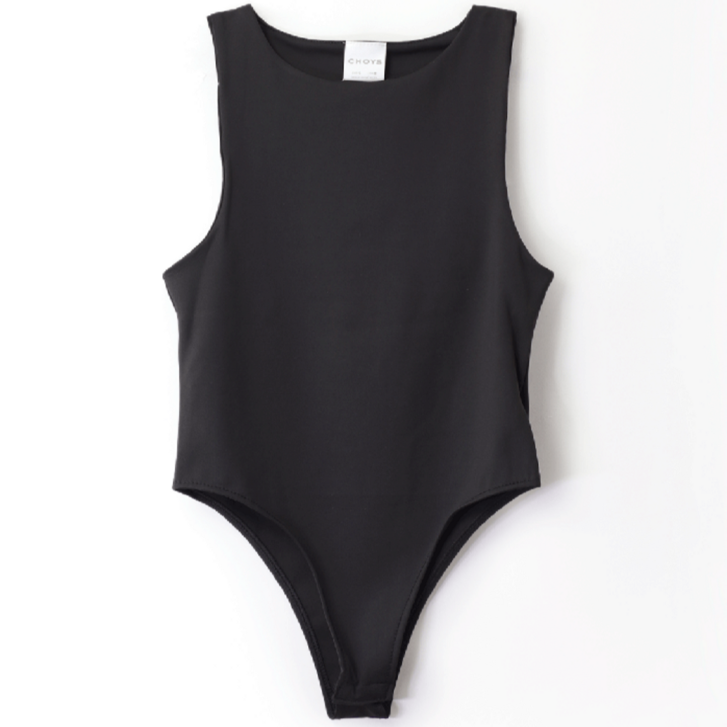Choys | Women's Black Sleeveless Bodysuit | 21B4