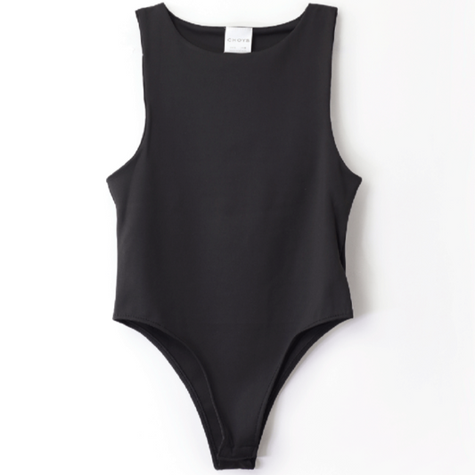 Choys | Women's Black Sleeveless Bodysuit | 21B4