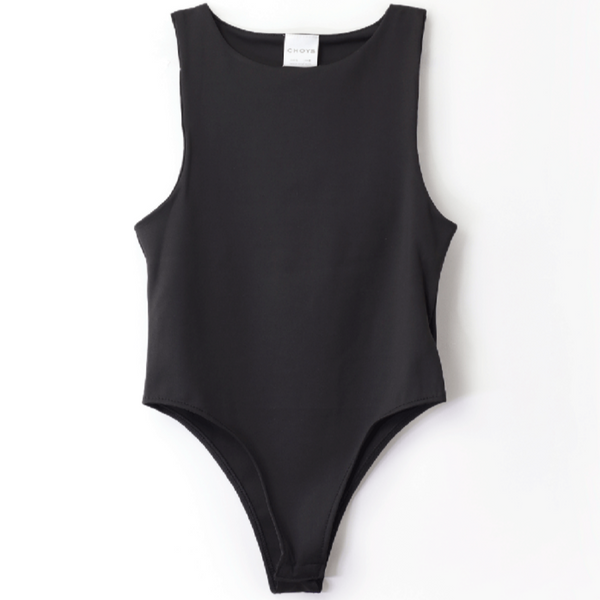 Choys | Women's Black Sleeveless Bodysuit | 21B4