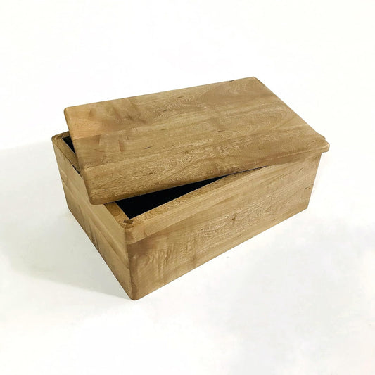 Brossard | Handcrafted Storage Box for Vanity or Desk | Natural