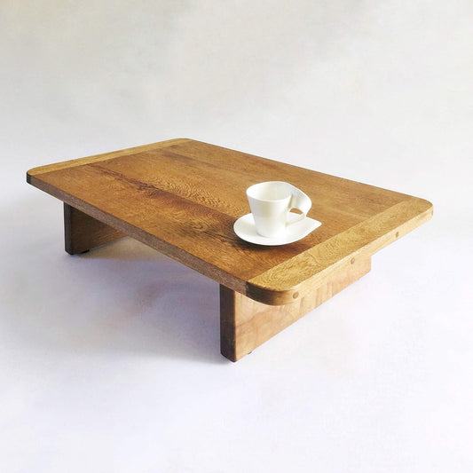 Brossard | Low Rectangular Table with Rounded Corners | Natural