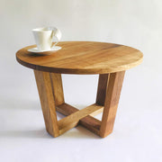 Brossard | Side Table with Trapezoid Base | Natural