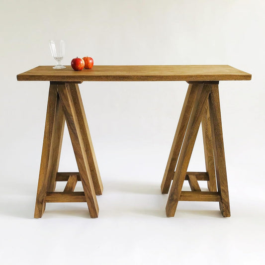 Brossard | Sideboard Credenza with Sawhorse-Style Base | Natural
