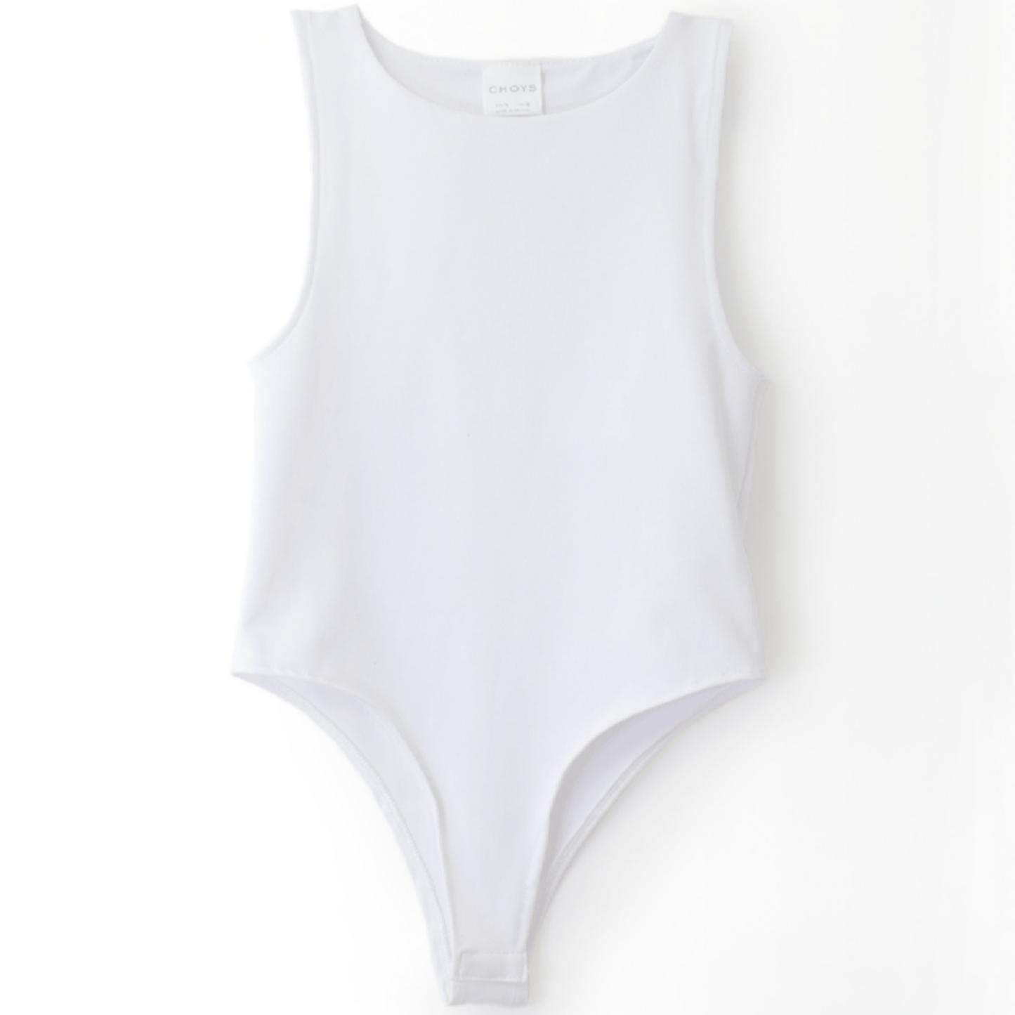Choys | Women's White Sleeveless Bodysuit | 21B4
