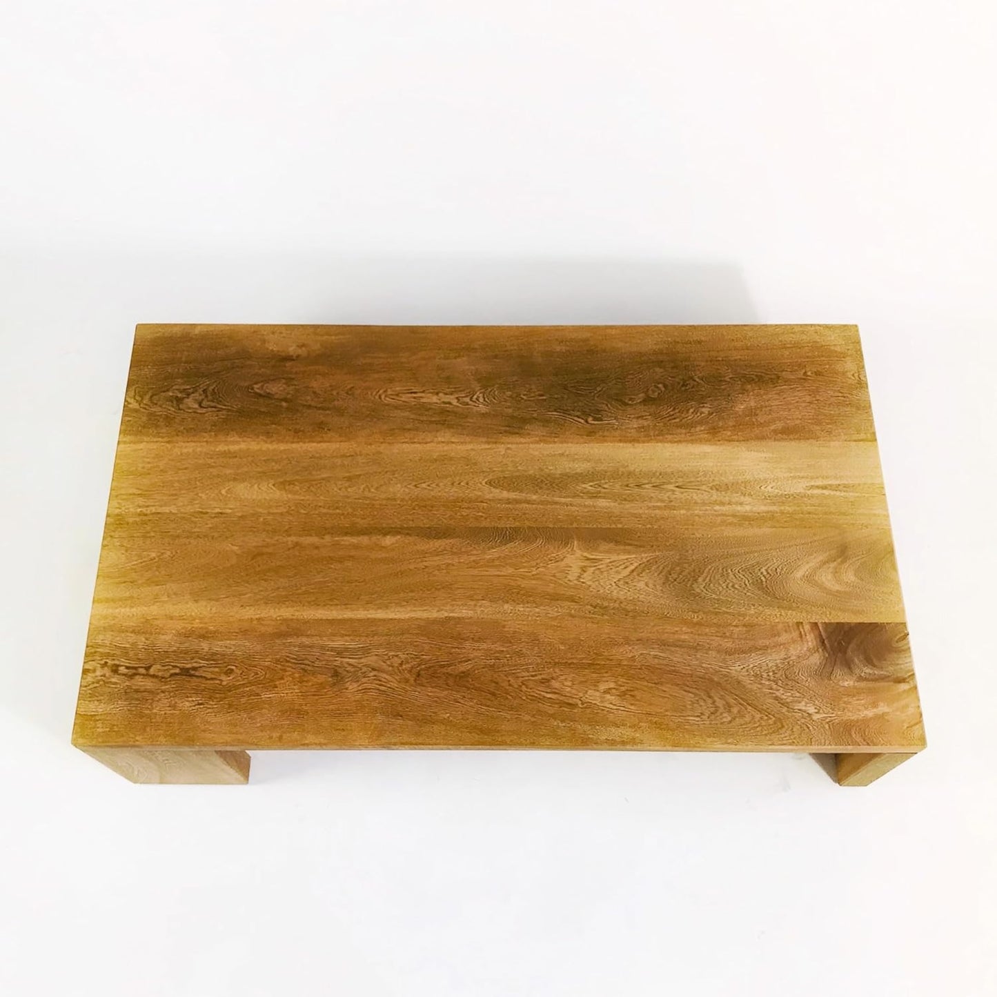 Brossard | Rectangular Coffee Table with Slab Legs | Natural Finish