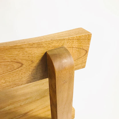 Brossard | High Stool with Backrest, Curved Seat | Natural