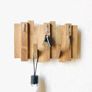 Brossard | Wall-Mounted Rack, Key Holder (5 Hooks) | Rosamorada Wood