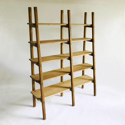 Brossard | Ladder-Style Bookshelf, 5 Shelves | Rosamorada Wood