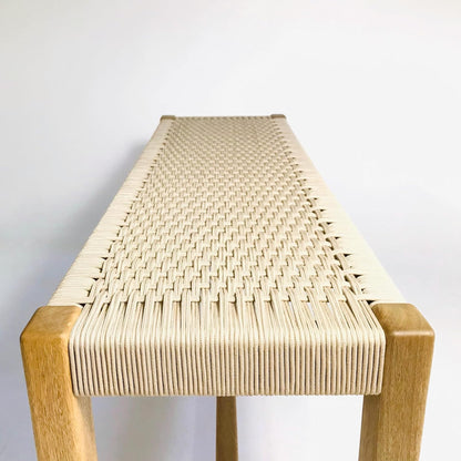 Brossard | Danish-Style Woven Bedroom Bench | Natural