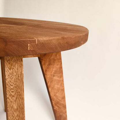 Brossard | Round Side Table with Angled Legs | Natural