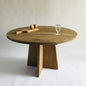 Brossard | Round Dining Table with Cross Base | Natural