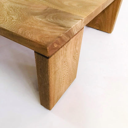 Brossard | Rectangular Coffee Table with Slab Legs | Natural Finish