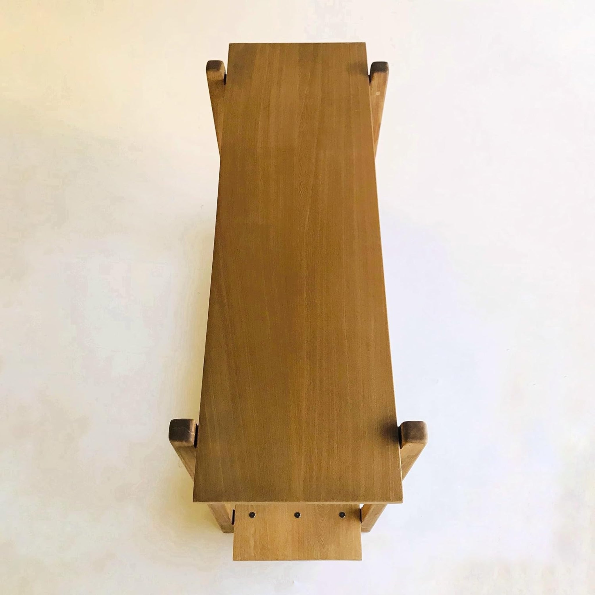 Brossard | Ladder-Base Sideboard Credenza 2 Shelves | Rosamorada Wood