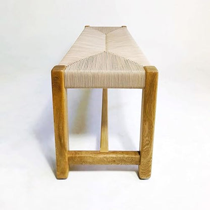 Brossard | Woven End-of-Bed Bench | Rosamorada Wood