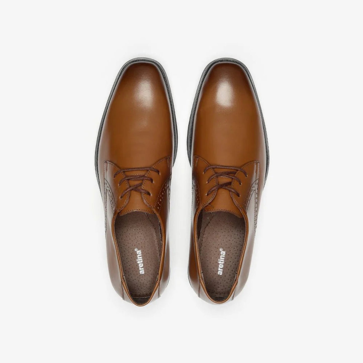 Aretina | Leon | Men's Plain Toe Derby Shoe in Honey Nappa Leather